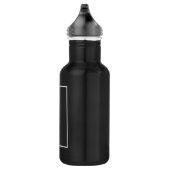 Moderne verticale monogrammen zwart wit waterfles (Rechts)