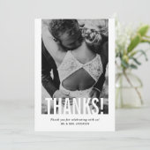 Moderne Verticale Pasfoto-overlay Trouwfoto Bedankkaart (Staand voorkant)