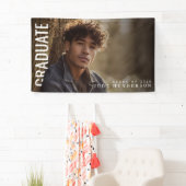 Moderne Verticale PhotoPop Afstudeerfeest Spandoek (Insitu)