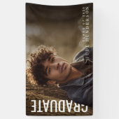 Moderne Verticale PhotoPop Afstudeerfeest Spandoek (Verticaal)