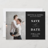 Moderne Verticale Save the Date Foto Kaart (Voorkant)