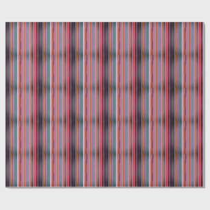 Moderne Verticale Streep Abstract in Plum & Teal Cadeaupapier