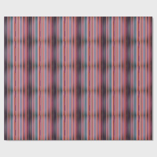 Moderne Verticale Streep Abstract in Plum & Teal Cadeaupapier (Vlak)