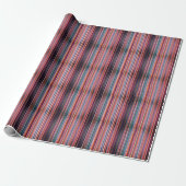 Moderne Verticale Streep Abstract in Plum & Teal Cadeaupapier (Uitgerold)