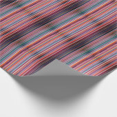 Moderne Verticale Streep Abstract in Plum & Teal Cadeaupapier (Hoek)