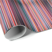 Moderne Verticale Streep Abstract in Plum & Teal Cadeaupapier (Rol Hoek)