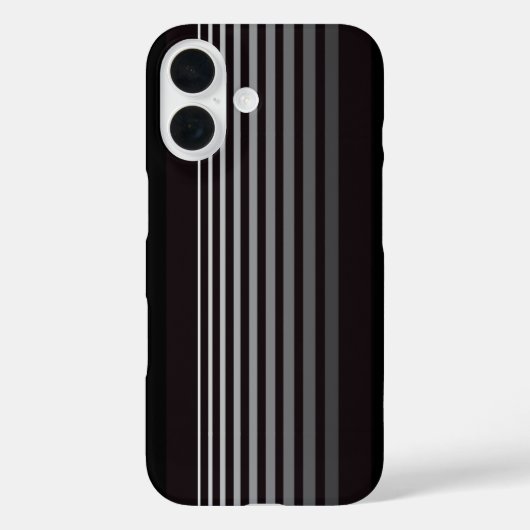 Moderne verticale strepen met monochrome gradiënt Case-Mate iPhone case (Achterkant)