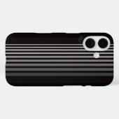 Moderne verticale strepen met monochrome gradiënt Case-Mate iPhone case (Achterkant (horizontaal))