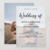 Moderne verticale trouwkaart 'Photo Vertical 2' Kaart (Voorkant / Achterkant)