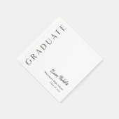 Moderne Verticale Typografie Afstudeerfeest Servet (Hoek)