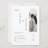 Moderne Verticale Typografie Huwelijkssjabloon. Kaart (Voorkant)