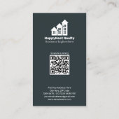 Moderne Verticale Vastgoedmakelaar Foto QR Code Visitekaartje (Achterkant)