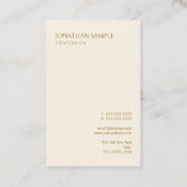 Moderne verticale Visitekaartjes Gold-tekst elegan (Achterkant)