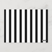 Moderne Vertraging Onze Datum Uitgesteld Zwart-Wit Briefkaart (Achterkant)