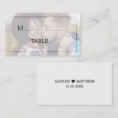 Moderne vervaagde foto minimalistische typografie  plaatskaartje (Voorkant / Achterkant)