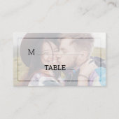 Moderne vervaagde foto minimalistische typografie plaatskaartje (Voorkant)