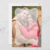 Moderne Vervaagde Fotokalligrafie Huwelijk Kaart (Achterkant)