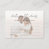 Moderne Vervagende Foto Date Night Ideeën Bruidsfe Informatiekaartje (Voorkant)