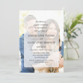 Moderne Vervagende Foto Geometrische Huwelijk Kaart (Staand voorkant)