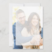 Moderne Vervagende Foto Geometrische Huwelijk Kaart (Achterkant)