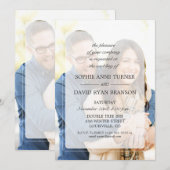Moderne Vervagende Foto Geometrische Huwelijk Kaart (Voorkant / Achterkant)