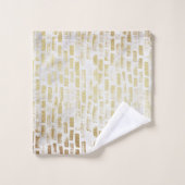 Moderne, vervormde Gold Patroon - Verticale lijnen Bad Handdoek (Wasdoekje)