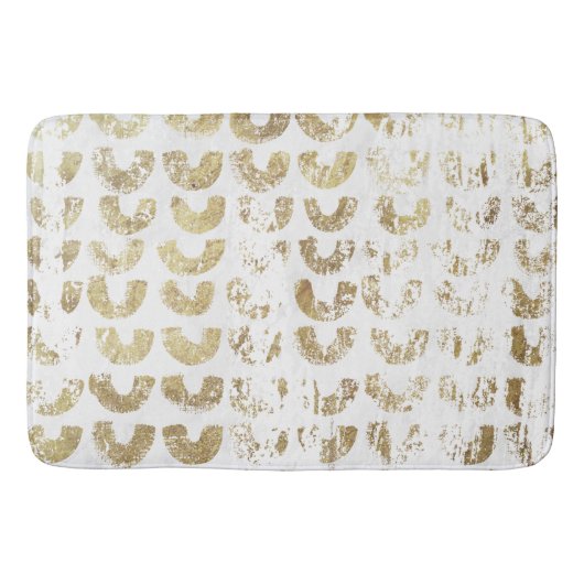 Moderne, vervormde Gold Pattern - glimlachen Badmat (Voorkant)