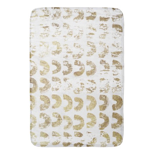 Moderne, vervormde Gold Pattern - glimlachen Badmat (Voorkant Verticaal)