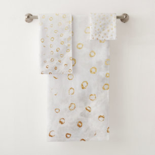 Moderne, vervormde Gold Pattern - Holle Stippen Bad Handdoek