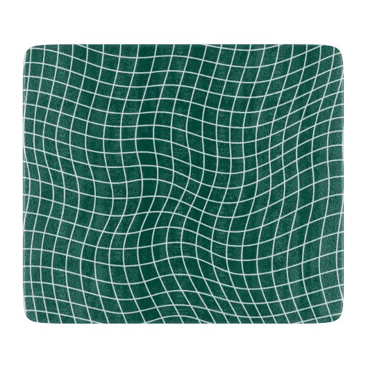 Moderne Vervormde Raster | Minimalistische Vloeiba Snijplank (Voorkant)