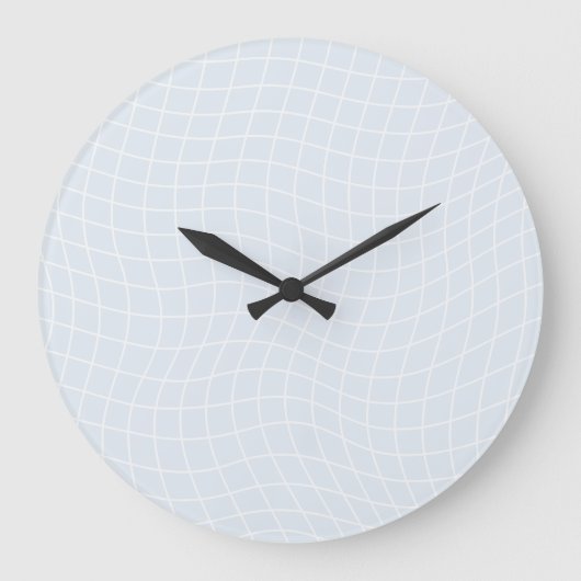 Moderne Vervormde Raster | Minimalistische vloeien Grote Klok (Voorkant)