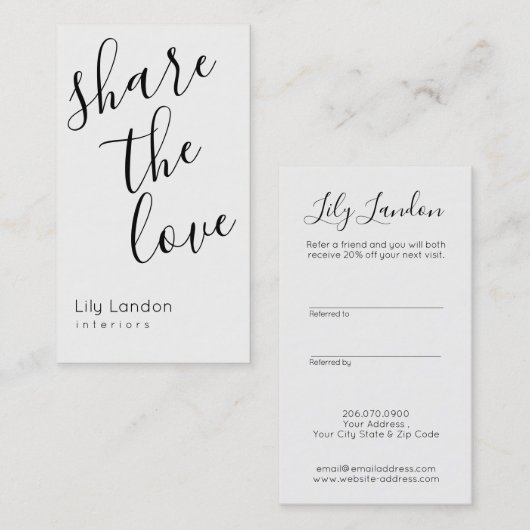 Moderne verwijzing in zwart-wit (Voorkant / Achterkant)