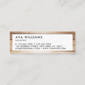 Moderne verwijzing naar Luxe houtreinigingssoftwar Mini Visitekaartje (Achterkant)