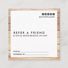 Moderne verwijzing naar Luxe houtreinigingssoftwar Vierkante Visitekaartje