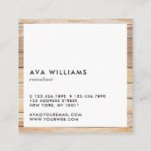 Moderne verwijzing naar Luxe houtreinigingssoftwar Vierkante Visitekaartje (Achterkant)