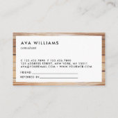 Moderne verwijzing naar Luxe houtreinigingssoftwar Visitekaartje (Achterkant)