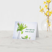 Moderne Verwijzings Dank Je Wel Bloemen Zakelijk Kaart (Gele Bloem)