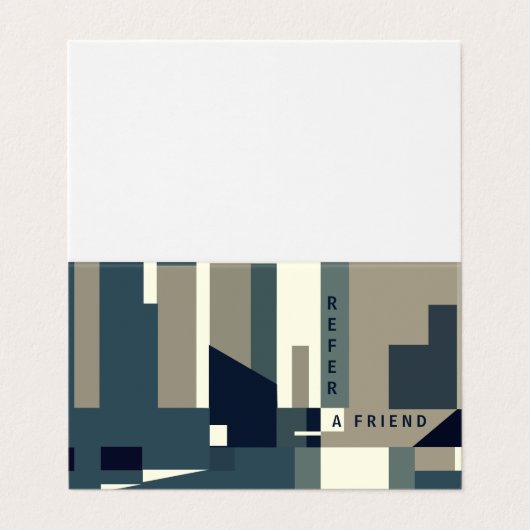 Moderne verwijzingskaart visitekaartje (Buitenkant ongevouwen)