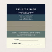 Moderne verwijzingskaart visitekaartje (Binnenkant ongevouwen)