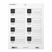 Moderne verzending van Logo via business Square Etiket (Full Sheet)