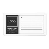 Moderne verzending van Logo via business Square Etiket (Voorkant)