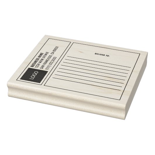 Moderne verzending van Logo via business Square Rubberstempel (Stempel)