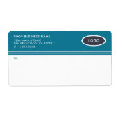 Moderne verzendlabels voor zakelijke Logo Etiket (Voorkant)
