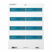 Moderne verzendlabels voor zakelijke Logo Etiket (Full Sheet)