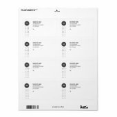 Moderne verzendlabels voor zakelijke Logo Etiket (Full Sheet)