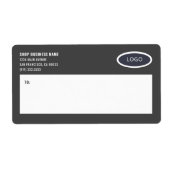 Moderne verzendlabels voor zakelijke Logo Etiket (Voorkant)