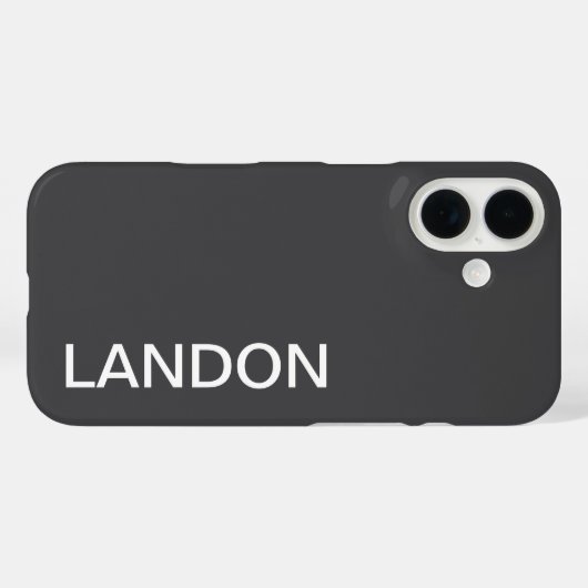 Moderne vet bewerkbare naam, bedrijf of merk enz. Case-Mate iPhone case (Achterkant (horizontaal))