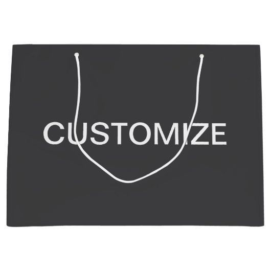 Moderne vet bewerkbare naam, bedrijf of merk enz. groot cadeauzakje (Voorkant)