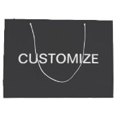 Moderne vet bewerkbare naam, bedrijf of merk enz. groot cadeauzakje (Achterkant)