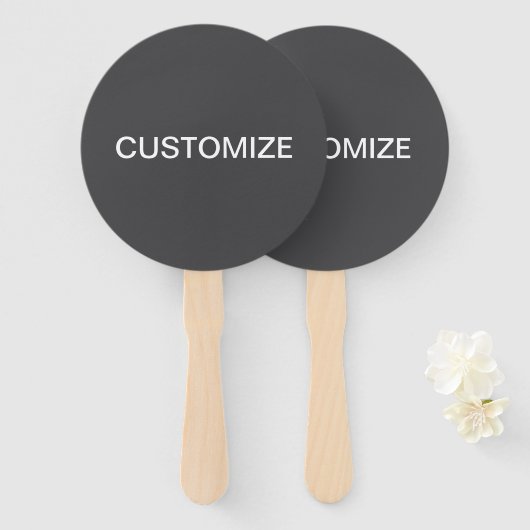 Moderne vet bewerkbare naam, bedrijf of merk enz. handwaaier (Voorkant en achterkant)